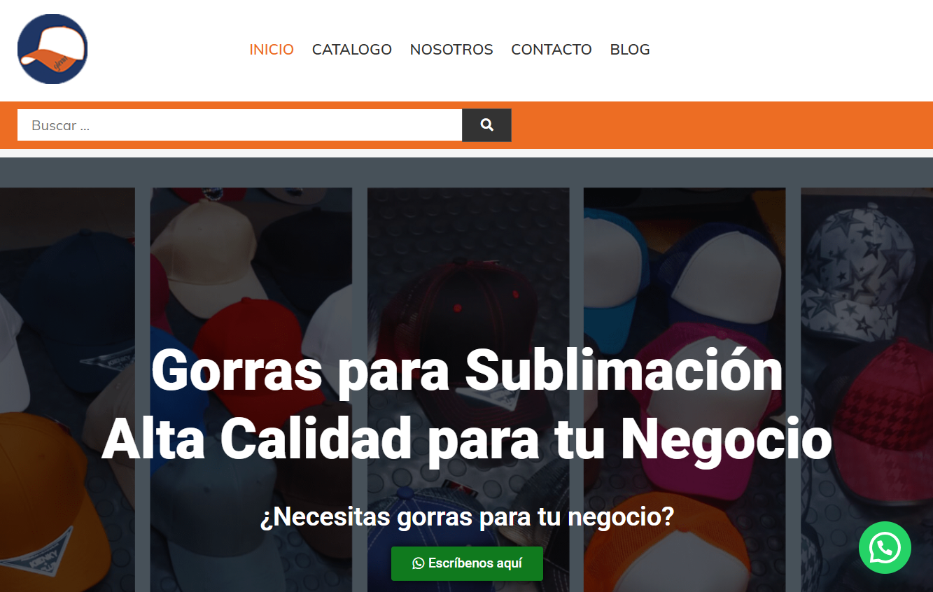 Captura de sitio web corporativo